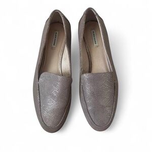 Alex Marie Brown metallic leather loafers